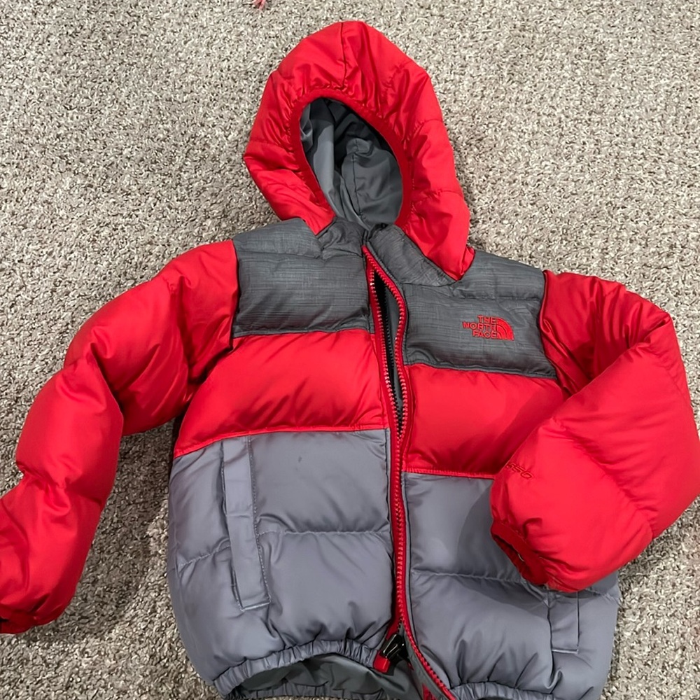 North face reversible, water repellent, down jacket